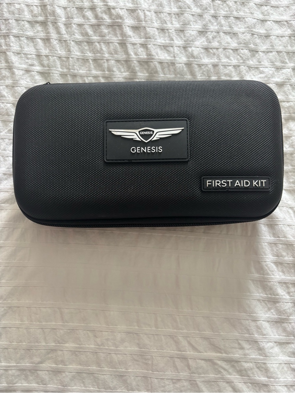 Genesis Black First Aid Kit Case for Men - Compact Key & Card Holder Accessory